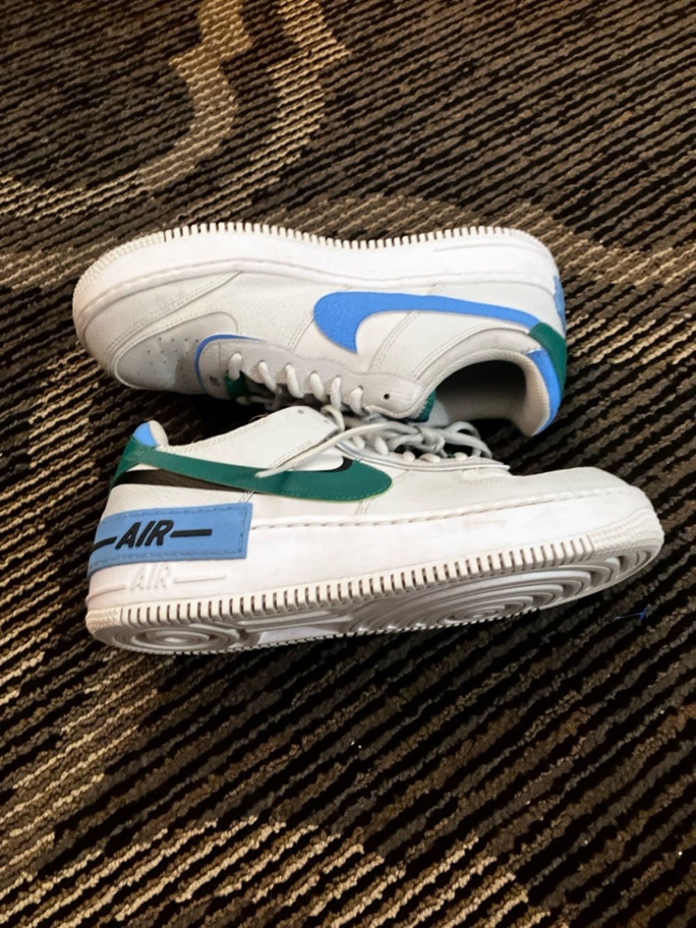 Nike AF1 Air Force 1 Shadow Photon Dust/Malachite Women Size 10 - Picture 3 of 10